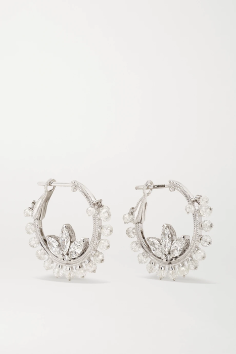 유럽직배송 마리아타쉬 귀걸이 MARIA TASH Lotus Coronet 16mm 18-karat white gold diamond hoop earrings 17428787259244371