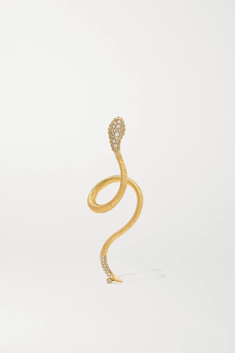 유럽직배송 올레 링가드 코펜하겐 귀걸이 OLE LYNGGAARD COPENHAGEN Snakes 18-karat gold diamond earring 19971654707387012