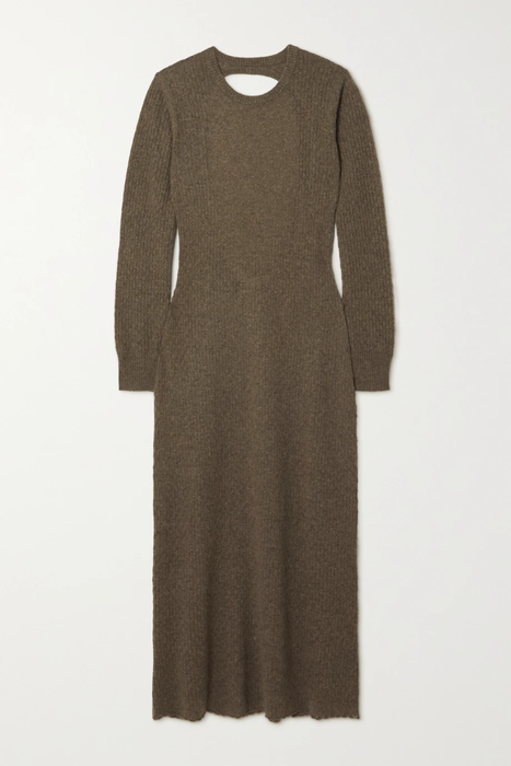 유럽직배송 르카샤 원피스 LE KASHA Aiglon open-back pointelle-knit organic cashmere midi dress 29419655932420056