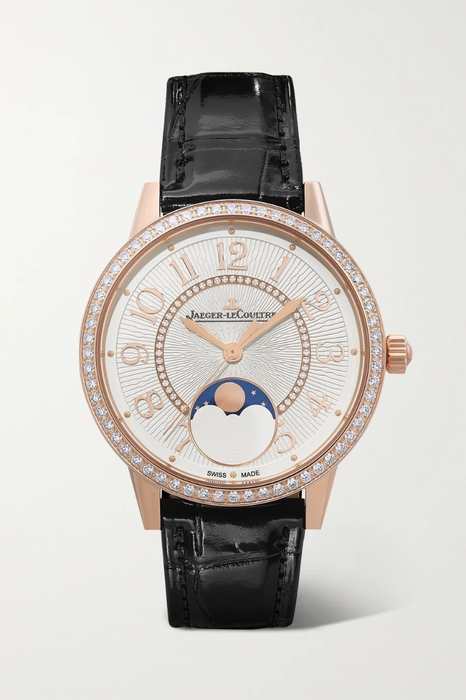 유럽직배송 예거 르쿨트르 JAEGER-LECOULTRE Rendez-Vous Moon Automatic 34mm medium rose gold, alligator and diamond watch 19971654707507254