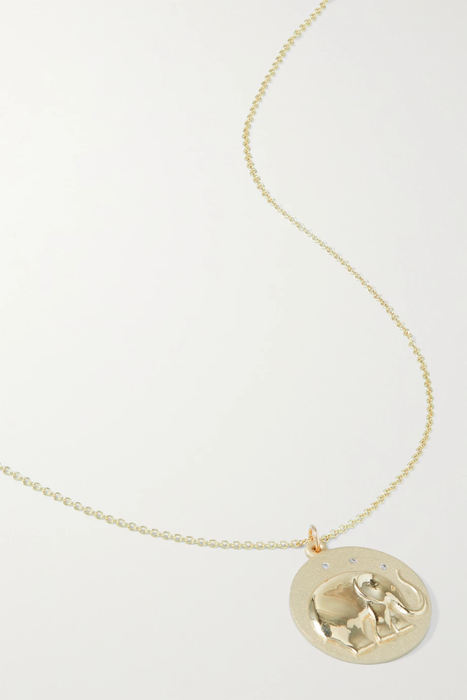 유럽직배송 STAR ANIMAL SUNDAYS Whale 10-karat gold multi-stone necklace 25185454456277723
