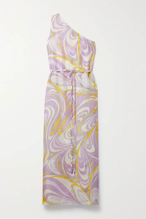 유럽직배송 에밀리오푸치 원피스 EMILIO PUCCI + NET SUSTAIN one-shoulder belted printed silk maxi dress 25185454455602828