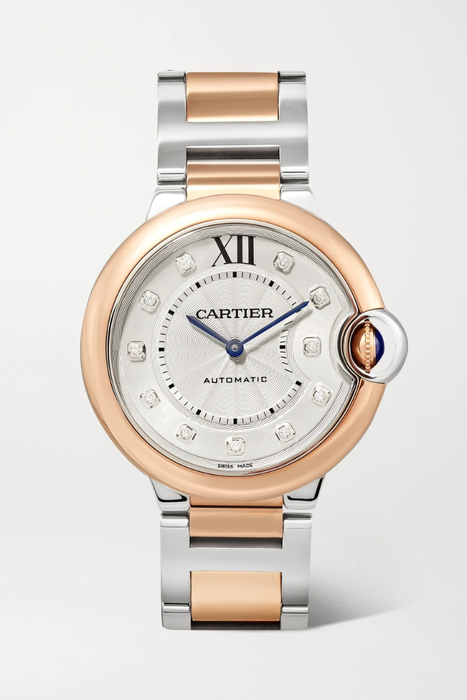 유럽직배송 까르띠에 CARTIER Ballon Bleu de Cartier Automatic 36mm 18-karat rose gold and diamond watch 19971654707113823