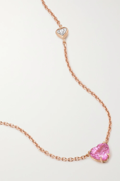 유럽직배송 ANITA KO 18-karat rose gold, sapphire and diamond necklace 22250442026292282