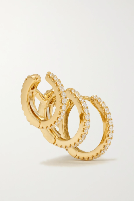유럽직배송 MARIA TASH Eternity 18-karat gold diamond hoop earring 29419655932760204