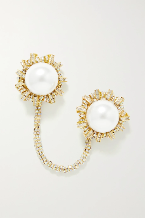 유럽직배송 PEARL OCTOPUSS.Y Silencio gold-plated, crystal and faux pearl brooch 16114163151005796