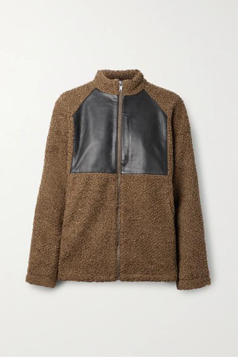 유럽직배송 데드우드 자켓 DEADWOOD + NET SUSTAIN Narvik recycled fleece and leather jacket 24062987016522130