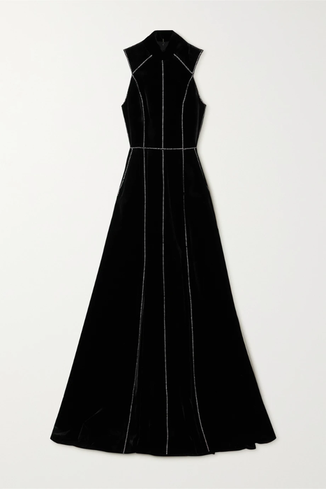 유럽직배송 엘리사브 ELIE SAAB Crystal-embellished velvet gown 15546005222268365