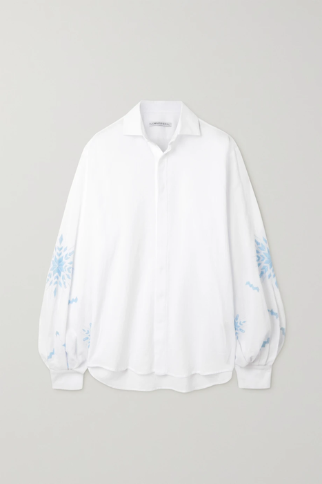 유럽직배송 RUE MARISCAL Embroidered cotton blouse 25185454455886483