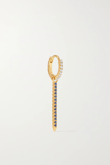 유럽직배송 마리아타쉬 싱글 귀걸이 MARIA TASH Eternity Bar 6.5mm 18-karat gold, diamond and sapphire single hoop earring 13452677150102213