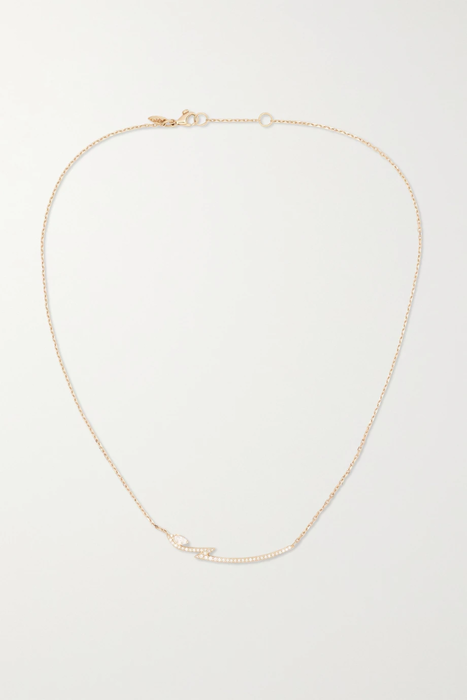 유럽직배송 STEPHEN WEBSTER + NET SUSTAIN Thorn 18-karat recycled rose gold diamond necklace 27086482324687123