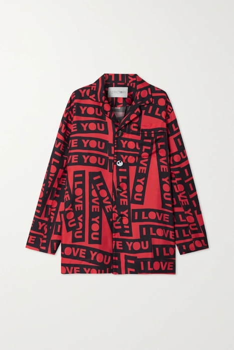 유럽직배송 AZ FACTORY Oversized printed mulberry silk-twill pajama shirt 25185454455689596