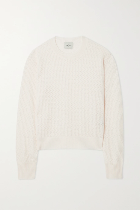 유럽직배송 르카샤 스웨터 LE KASHA Lourdes pointelle-knit organic cashmere sweater 29419655932420069