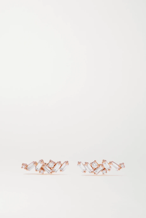 유럽직배송 수잔케일런 귀걸이 SUZANNE KALAN 18-karat rose gold diamond earrings 18706561955849047
