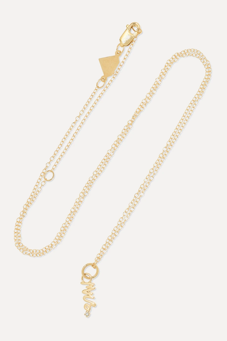 유럽직배송 앨리슨루 목걸이 ALISON LOU Mini Mrs. 14-karat gold diamond necklace 16494023980705981