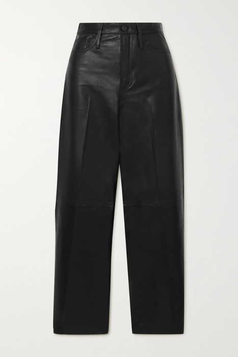 유럽직배송 프레임 팬츠 FRAME Cropped leather wide-leg pants 24772899113366079