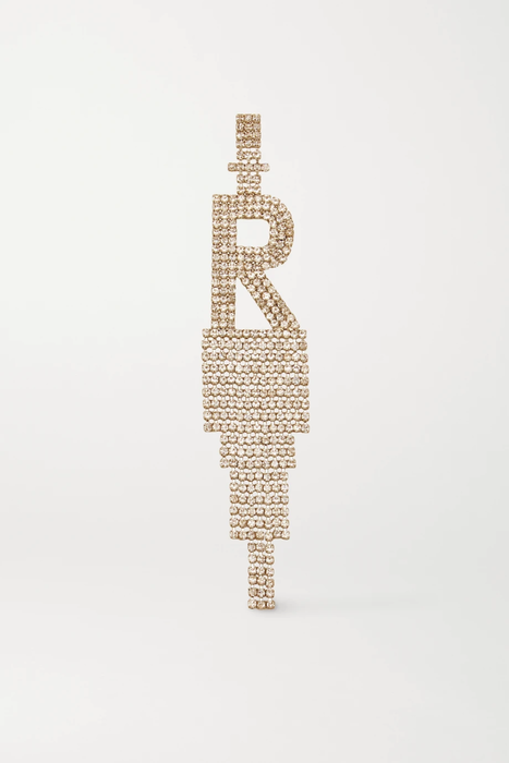 유럽직배송 레트로페테 싱글 귀걸이 RETROFÊTE Alphabet rhodium-plated crystal single earring 30828384629495070