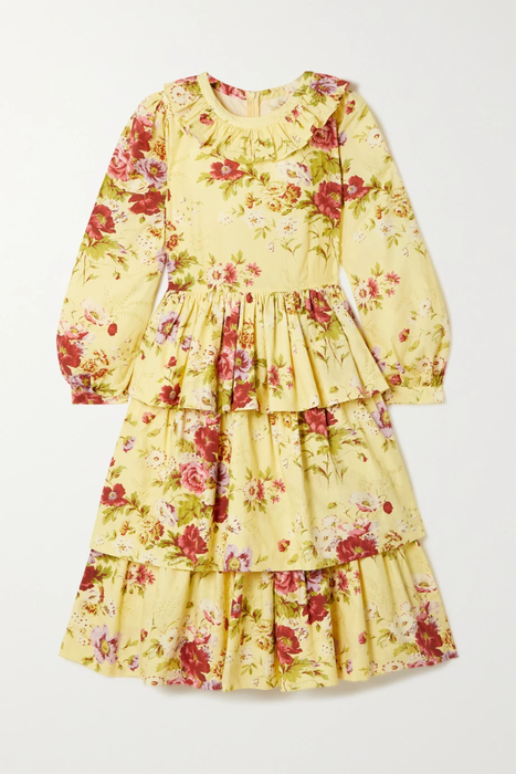 유럽직배송 바체바 원피스 BATSHEVA + Laura Ashley Welsh ruffled floral-print cotton-poplin dress 25185454455689595
