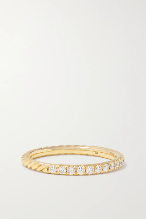 유럽직배송 데이비드율만 반지 DAVID YURMAN Cable 18-karat gold diamond ring 15546005222368674