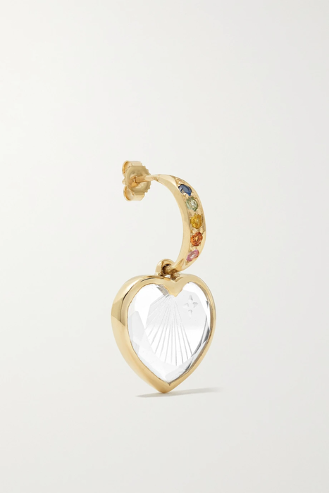 유럽직배송 PASCALE MONVOISIN Gabin N°2 9-karat gold, crystal and sapphire earring 19971654706759602