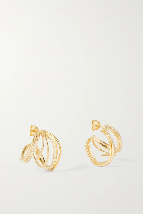 유럽직배송 COMPLETEDWORKS Gold-plated topaz hoop earrings 24062987016820629