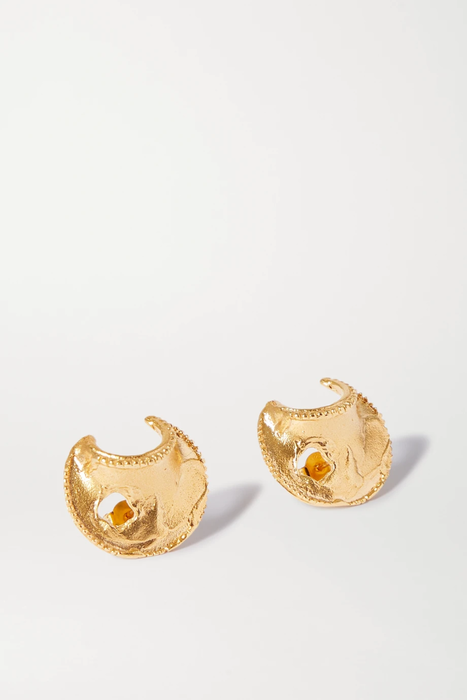 유럽직배송 ALIGHIERI The Shield of Poetry gold-plated earrings 665933303564597