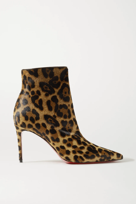 유럽직배송 크리스찬루부탱 CHRISTIAN LOUBOUTIN So Kate Booty 85 leopard-print calf hair ankle boots 19971654706667332