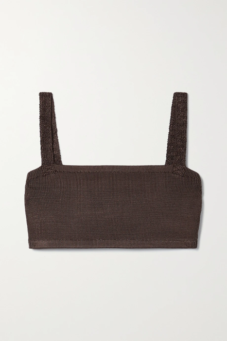 유럽직배송 CALLE DEL MAR + NET SUSTAIN cropped stretch-knit bra top 24062987016525027