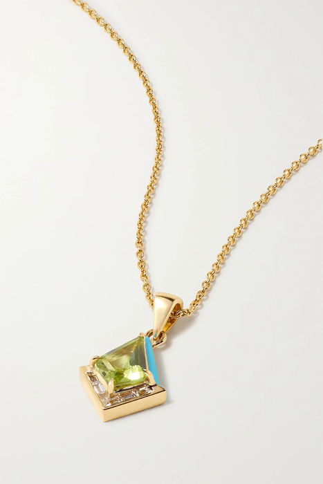 유럽직배송 EMILY P. WHEELER + NET SUSTAIN Twinkle 18-karat recycled rose gold, enamel, amethyst and quartz necklace 13452677153438637