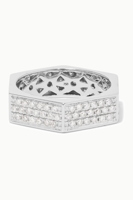 유럽직배송 OFIRA Cluster 18-karat white gold diamond ring 17957409490541487