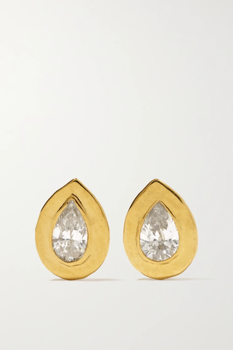 유럽직배송 옥타비아 엘리자베스 귀걸이 OCTAVIA ELIZABETH + NET SUSTAIN Pear Nesting Gem 18-karat recycled gold diamond earrings 27086482322977305