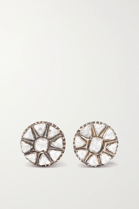 유럽직배송 암라팔리 귀걸이 AMRAPALI Sterling silver and 18-karat gold diamond earrings 30629810019615407