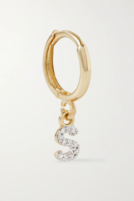 유럽직배송 스톤앤스트랜드 싱글 귀걸이 STONE AND STRAND Initial gold diamond single earring 16114163150901421