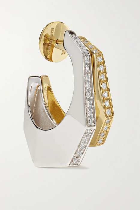 유럽직배송 EÉRA Sabrina 18-karat yellow and white gold diamond earring 560971904852423