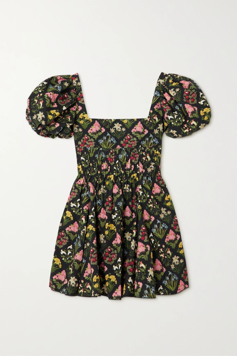 유럽직배송 아구아 바이 아구아 벤디타 미니원피스 AGUA BY AGUA BENDITA Caramelo pleated floral-print cotton-poplin mini dress 25185454455582177