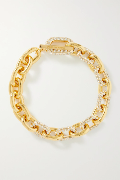 유럽직배송 파코라반 목걸이 PACO RABANNE XL Link gold-tone and crystal necklace 33258524072280342