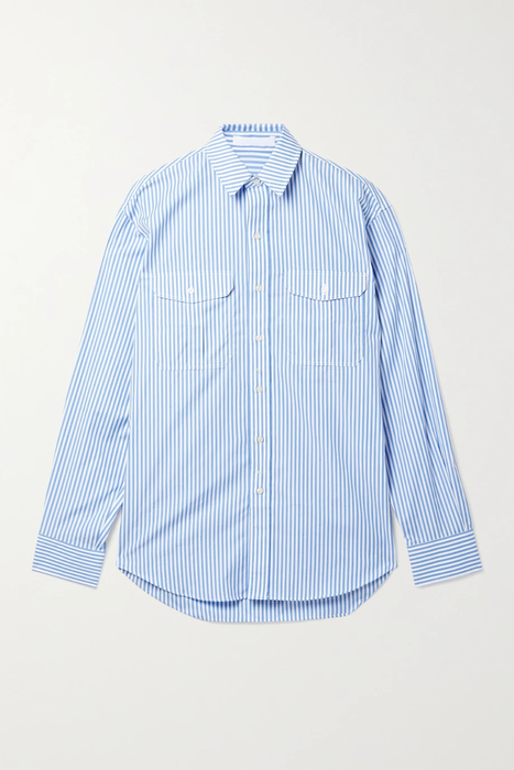 유럽직배송 와드로브.NYC WARDROBE.NYC Oversized striped cotton-poplin shirt 6630340699161945