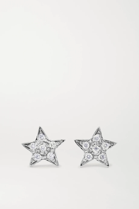 유럽직배송 캐롤리나부치 귀걸이 CAROLINA BUCCI Superstellar 18-karat white gold diamond earrings 1890828705973467