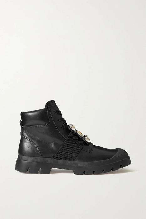 유럽직배송 로저비비에 ROGER VIVIER Walky Viv&#039; crystal-embellished leather ankle boots 6630340699159540