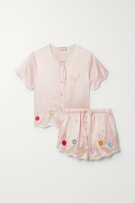 유럽직배송 모간레인 MORGAN LANE + Candy Land Beatrice Tally embroidered satin pajama set 24772899113311804