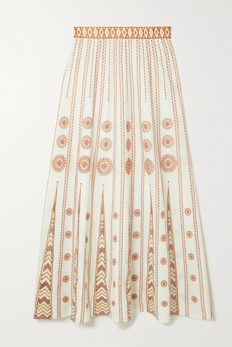 유럽직배송 엠포리오 시레누세 스커트 EMPORIO SIRENUSE Camille Backgammon embroidered cotton-voile maxi skirt 25185454455620789