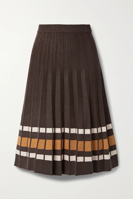 유럽직배송 도도바오르 스커트 DODO BAR OR Adam pleated striped knitted midi skirt 15546005221928321