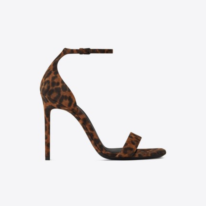 유럽직배송 입생로랑 SAINT LAURENT AMBER sandals in suede with a leopard print  5844451FL002198