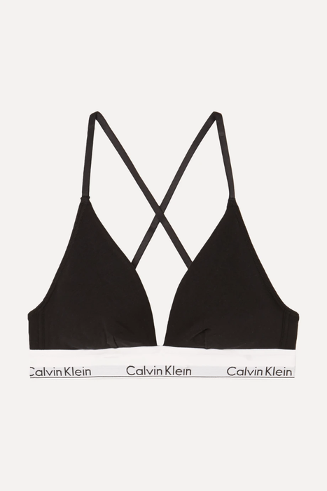 유럽직배송 캘빈클라인 CALVIN KLEIN Modern Cotton stretch cotton-blend soft-cup bra 1890828705571764