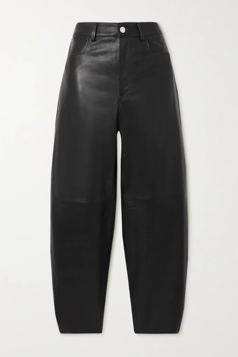 유럽직배송 반들러 WANDLER Chamomile cropped leather tapered pants 17411127375806435