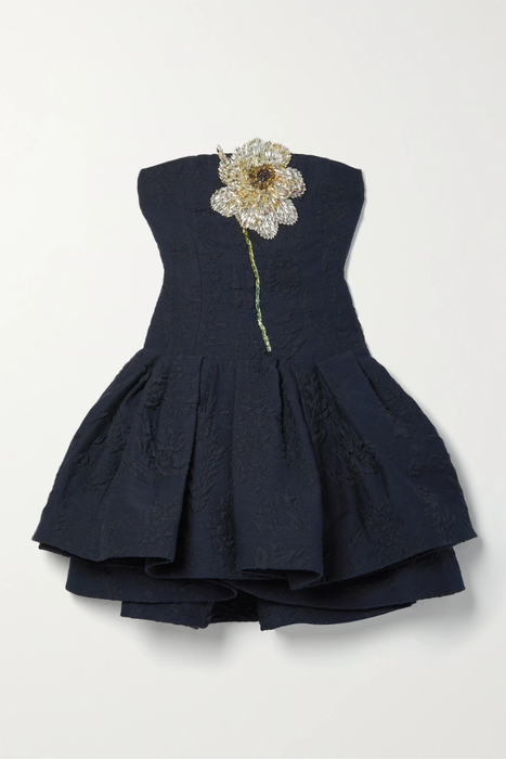 유럽직배송 오스카르데라렌타 OSCAR DE LA RENTA Embellished wool-blend cloqué mini dress 24772899113328590