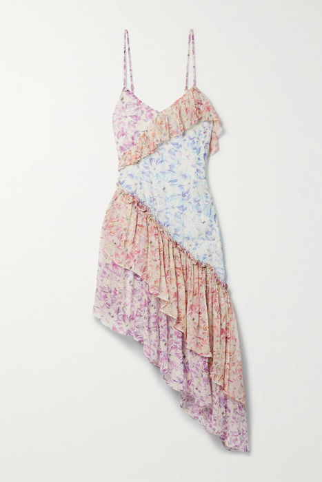 유럽직배송 러브샤크팬시 원피스 LOVESHACKFANCY Newport asymmetric tiered floral-print silk-crepon midi dress 24772899113602745
