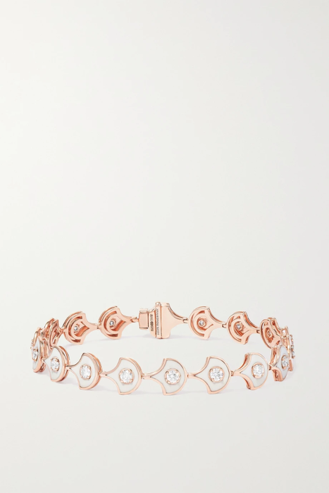 유럽직배송 셀림모우자나 팔찌 SELIM MOUZANNAR Fish For Love 18-karat rose gold, enamel and diamond bracelet 6630340696665238