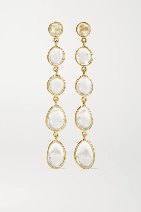 유럽직배송 피파스몰 귀걸이 PIPPA SMALL 18-karat gold quartz earrings 46353151654666359