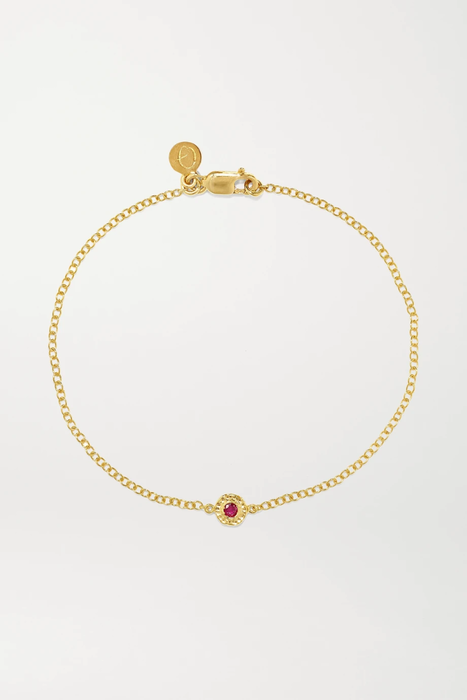유럽직배송 옥타비아 엘리자베스 팔찌 OCTAVIA ELIZABETH + NET SUSTAIN Nesting Gem 18-karat recycled gold ruby bracelet 17476499599567384